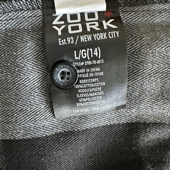 Zoo York Hooded Plaid Shirt - Youth - Picture 4 of 5